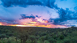stormy clouds at sunset