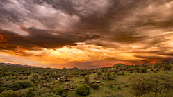 stormy clouds at sunset