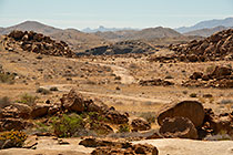 track through rock formation