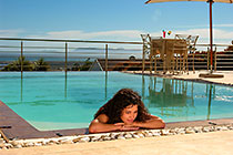 young lady at the pool