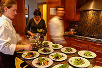 in the kitchen
