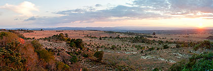 highlands landscape at sunset
