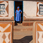 woman (Sophia Makau) near pedi home