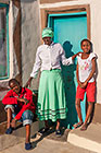 woman (Anna Majadibodu) & children near pedi home