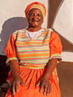 old woman (Miriam Moabi) near pedi home