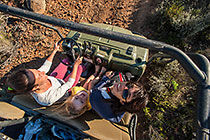 Petra driving ranger with Jacqui & Lisa